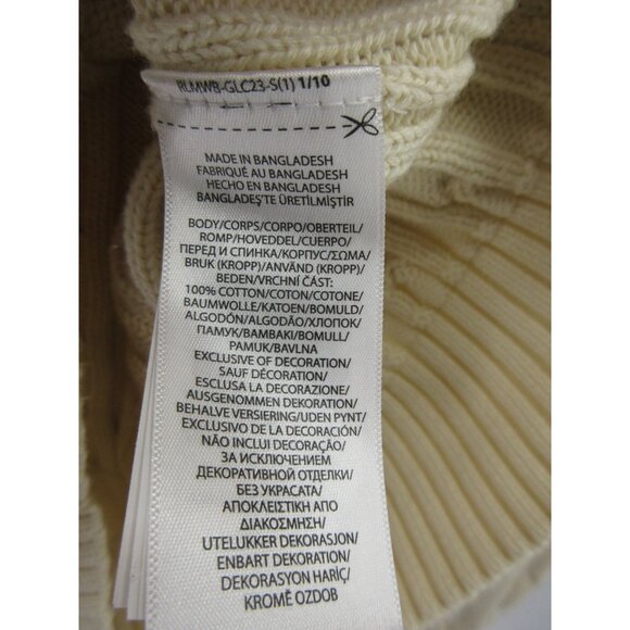 Ralph Lauren Polo Sweater Medium Cream Pullover Cable Knit Pony - Picture 10 of 11